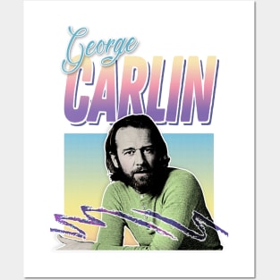 George Carlin - Retro Aesthetic Design Posters and Art